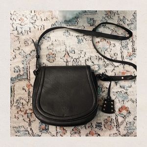 Black Satchel Crossbody Bag